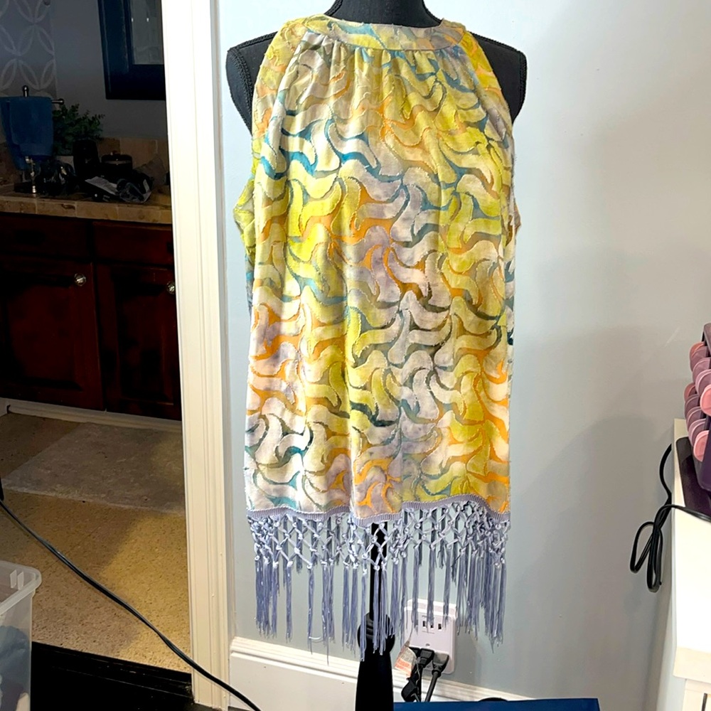 Oliver racerback fringe top